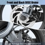 Caroma Peak 1200W/800W/500W Electric Scooter with Seat,14"/12" Fat Tire, Up to 30Miles and 20MPH Electric Scooter Adults&Teens, Adjustable E-Scooter with Shock Absorbtion and Basket - Image 5