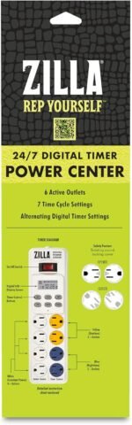 Zilla Reptile Pet Habitat Lighting & Terrarium Heat Power Center Timer, Digital - Image 11