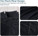 JOLLYVOGUE Queen Comforter Set 7 Pieces - Bed in a Bag Queen for All Season, Pintuck Bedding Comforter Sets with Comforter, Flat Sheet, Fitted Sheet and Pillowcases & Shams, Black - Image 4