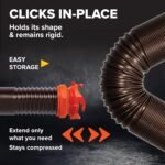 Camco RhinoFLEX 20-Ft RV Sewer Hose Kit - Features Clear Elbow Fitting w/Removable 4-in-1 Adapter - Connects to 3” Slip or 3”/3.5”/4” NPT Threaded Sewer Connection (39742) - Image 4