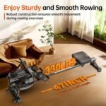 YAMO Water Rowing Machine for Home, Row Machine with 330LB Weight Capacity, Support Bluetooth & Compatible with Apps, Water Row Machine with Comfortable Seat and Tablet Holder - Image 4
