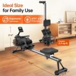 YAMO Water Rowing Machine for Home, Row Machine with 330LB Weight Capacity, Support Bluetooth & Compatible with Apps, Water Row Machine with Comfortable Seat and Tablet Holder - Image 5