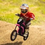 Kids Electric Dirt Bike - 350w 24v Motorcross with 3-Speed Modes, Up to 14.29 MPH, LED Lights & Music, Perfect Electric Motorcycle for Boys & Girls Ages 3+, Stylish Ride-on Toy, Pink - Image 5