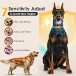 Dog Bark Collar for Large Medium Small Dogs, Effective No-Bark Collar, Smart Barking Collar, Rechargeable Bark Collar with 7-Level Sensitivity, 3 Beep & Vibration Modes, Waterproof, Orange - Image 3