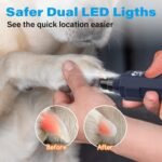 Casfuy 6-Speed Dog Nail Grinder - Newest Enhanced Pet Nail Grinder Super Quiet Rechargeable Electric Dog Nail Trimmer Painless Paws Grooming & Smoothing Tool for Large Medium Small Dogs (Blue) - Image 4
