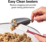 Hamilton Beach 6-Speed Electric Hand Mixer with Whisk, Dough Hooks and Easy Clean Beaters, Powerful 275 Watt Motor, Snap-On Storage Case, Blue - Image 3