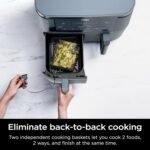 Ninja Air Fryer, Thermometer, Roast, Bake, Air Fry, Crisps, Broil, Reheats, Keep Warm, 10-in-1, Fries, Frozen Food, Veggies, and Meat, Quick Meals, Healthy Meals, Less Oil, 10 QT, Cyberspace, DZ550​GY - Image 4