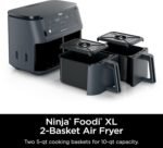 Ninja Air Fryer, Thermometer, Roast, Bake, Air Fry, Crisps, Broil, Reheats, Keep Warm, 10-in-1, Fries, Frozen Food, Veggies, and Meat, Quick Meals, Healthy Meals, Less Oil, 10 QT, Cyberspace, DZ550​GY - Image 6
