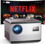 2000 ANSI Netflix Officially Licensed 4K Full HD Outdoor Projector, HAPPRUN Projector with Wifi and Bluetooth, Built-in Apps, Auto Focus, Smart Projector for Movie/Home Theater/Indoor/PS5/PC/Phone - Image 2