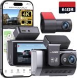 4K Dash Cam Front and Rear with GPS, Upgraded 5.8G WiFi, Dual Dash Camera for Cars, Night Vision, WDR, 160°Wide Angle, 24H Parking Monitor, Emergency Lock, 3" IPS Screen (64GB Card Included) - Image 2