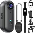 4K Mini Action Camera 128GB Thumb POV Portable Body Cam Wearable Video Recorder with IPX7 Waterproof Underwater Camcorder, Helmet Mount, Magnetic Sport DV for Bike Cycling, Pet, Vlogging(Black) - Image 2