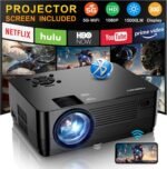 5G WiFi Bluetooth Native 1080P Projector[Projector Screen and Carrying Bag Included], CEBORY 15000LM Full HD Movie Projector,300" Display 4k Home Video Projector,Compatible with HDMI/USB/PHONE/Laptop - Image 2