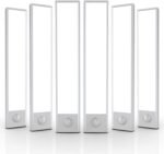6 Pack Under Cabinet Lighting Wireless, 32 LED Rechargeable Battery Motion Sensor Light Indoor, Stick On Magnetic Closet Lights, Under Counter Lights for Kitchen, Stairs, White 8 in - Image 2