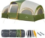8 Person Tent for Camping, Waterproof Windproof Family Tent with Rainfly, Divided Curtain Design for Privacy Space, Portable with Carry Bag - Image 2
