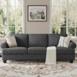 91 Inch Lawson Sofa with Extra Deep Seats Oversize, Mid-Century 3-Seat Sofa Couch, for Living Room, Apartment, Lounge, Dark Gray - Image 2