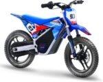 AIII 36V Electric Dirt Bike for Kids 5-10, High Performance 350W Racing Grade Motorcycle, Up to 18.6MPH, 3 Speed Settings, 14-Inch Off-Road Tires, Dual Disc Brakes & Advanced Shock Absorption, Blue - Image 2
