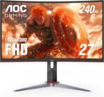 AOC C27G2Z 27" Curved Frameless Ultra-Fast Gaming Monitor, FHD 1080p, 0.5ms 240Hz, FreeSync, 2x HDMI 2.0, 1x Display Port, Height Adjustable, Xbox PS5 Switch Ready, 3-Year Zero-Bright-Dot - Image 2