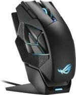 ASUS ROG Spatha X Wireless Gaming Mouse (Magnetic Charging Stand, 12 Programmable Buttons, 19,000 DPI, Push-fit Hot Swap Switch Sockets, ROG Micro Switches&Paracord and Aura RGB lighting),Black - Image 2