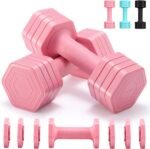 Adjustable Dumbbell Set, 4 in 1 Free Weights Dumbbells Set for Women, Weights for Women at Home, 2lb 3lb 4lb 5lb with TPU Soft Rubber Handle for Home Gym Exercise Training - Image 2