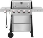 All Stainless Steel 4+1 Burner Gas BBQ Grill, Outdoor Propane Grill with Premium Enameled Coated Chamber Body & Porcelain-Enameled Cast lron Grates, 48,000 BTU - Image 2