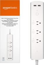 Amazon Basics Smart Plug Power Strip with 3 Individually Controlled Outlets and 2 USB-A Ports, Works with Alexa Only, 2.4 GHz Wi-Fi, No Hub Required, White - Image 2