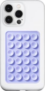 Anteel Silicone Suction Phone Case Mount, Silicon Adhesive Phone Accessory for Smartphones, Hands-Free Mirror Shower Phone Holder for Selfies, Tiktok Videos (Lavender) - Image 2