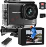 Apexcam Action Camera 4K with 64GB Card, HD 60FPS 48MP Sports Camera for Vlogging, 40M Waterproof Camera Underwater, 170 ° Wide Angle WiFi Camcorder, 8X Zoom, Remote Control, Helmet Mount Accessories - Image 2