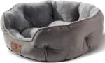 Asvin Small Dog Bed for Small Dogs, Cat Beds for Indoor Cats, Pet Bed for Puppy and Kitty, Extra Soft & Machine Washable with Anti-Slip & Water-Resistant Oxford Bottom, Grey, 20 inches - Image 2
