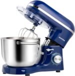 Aucma Stand Mixer,6.5-QT 660W 6-Speed Tilt-Head Food Mixer, Kitchen Electric Mixer with Dough Hook, Wire Whip & Beater (6.5QT, Royal Blue) - Image 2