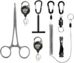 Booms Fishing FF3 7 PCS Fly Fishing Tools Kit, Fishing Knot Tool and Line Clipper Retractor, Magnetic Net Release with Lanyard, Fly Fishing Tippet Spool Holder, Hook Remover Forceps - Image 2