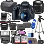 Canon EOS Rebel T7 DSLR Camera Bundle with Canon EF-S 18-55mm f/3.5-5.6 is II Lens + 2X 32GB Memory Cards + Filters + Preferred Accessory Kit, Black (Renewed) - Image 2