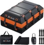Car Rooftop top Cargo Carrier 21 Cubic feet Waterproof for All Cars with/Without Rack, Includes Anti-Slip Mat, 10 Reinforced Straps, 6 Door Hooks, Luggage Lock - Image 2