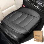 Car Seat Cover for Luxury & Comfort - PU Leather, Anti-Slip, Full Wrap Protection with Storage Pocket for Bottom Cushion - Universal Fit for 95% of Vehicles (Black,1 Piece) - Image 2
