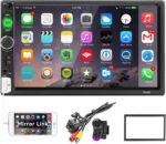 Car Stereo Double Din Bluetooth Car Radio 7 Inch MP5 Player HD Touch Screen FM Radio Audio Receiver AUX in USB TF Card Input UNITOPSCI Multimedia Player Mirror Link with Backup Camera - Image 2