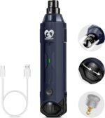 Casfuy 6-Speed Dog Nail Grinder - Newest Enhanced Pet Nail Grinder Super Quiet Rechargeable Electric Dog Nail Trimmer Painless Paws Grooming & Smoothing Tool for Large Medium Small Dogs (Blue) - Image 2