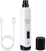 Casfuy Dog Nail Grinder Upgraded - Professional 2-Speed Electric Rechargeable Pet Nail Trimmer Painless Paws Grooming & Smoothing for Small Medium Large Dogs & Cats (White) - Image 2