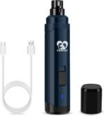 Casfuy Dog Nail Grinder Upgraded - Professional 2-Speed Electric Rechargeable Pet Nail Trimmer Painless Paws Grooming & Smoothing for Small Medium Large Dogs & Cats(Dark Blue) - Image 2