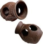 Ceramic Shelters, 2 pcs, Fish Tank Accessories, Fish House, Swim Holes Aquatic, Aquarium Cave for Freshwater and Saltwater Fish Tank, Pets to Breed, Play and Rest Decor (Pot) - Image 2
