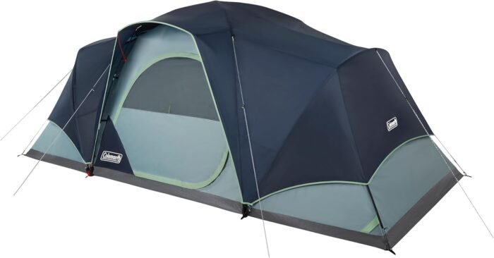 Coleman Skydome XL Large Family Tent with 5 Minute Setup, Weatherproof 8/12 Person Tent with Rainfly & Carry Bag, Fits Multiple Queen Airbeds, Made of PFAS-Free Materials - Image 2