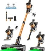 Cordless Vacuum Cleaner, 40Kpa 8 in 1 Powerful Suction Lightweight Stick Vacuum Cleaner for Home, LED Display, 3 Suction Modes, 45Mins Detachable Battery Vacuum for Hard Floor Carpet Pet Hairs - Image 2