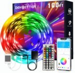 DAYBETTER LED Strip Lights 100ft, Smart Lighting with App Remote Control, RGB LED Lights for Bedroom, Music Sync Color Changing for Room Home Decor Party (1 Roll) - Image 2