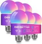 DAYBETTER Smart Light Bulbs, Smart Bulb That Compatible with Alexa & Google Home, 2.4G WiFi Bluetooth Alexa Light Bulbs, RGBCW Color Changing LED Light Bulb, 60W Equivalent, 800LM, 6Pack - Image 2