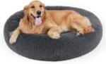 Dog Bed, Cat Calming Bed, Faux Fur Pillow Pet Donut Cuddler Round Plush Bed for Large Medium Small Dogs and Cats - Image 2