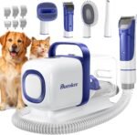 Dog Grooming Kit with Vacuum, All-in-One Pet Grooming Vacuum for Dogs and Cats, Low Noise Pet Hair Clipper & Shedding Brush, Dog Hair Remover, Cat Pet Groomer Set with Cleaning Brushes, White - Image 2