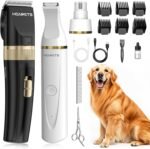 Dog Hair Clippers for Grooming Kit and Dog Paw Trimmer Nail Grinder for Grooming, Low Noise Rechargeable Cordless, Shaver Grooming Supplies for Pet Cats Dogs (Black, White) - Image 2