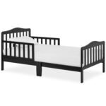Dream On Me Classic Design Toddler Bed In Black, Greenguard Gold And JPMA Certified, Low To Floor Design, Two Side Safety rails, Non-Toxic Finishes, Wooden Nursery Furniture - Image 2