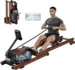 Dripex Water Rowing Machines for Home Use, Foldable Row Machine with 400LBS Weight Capacity, Rower Machine with Dedicated LCD Monitor, Comfortable Seat, Bluetooth App Compatible for Home Gym Exercise - Image 2
