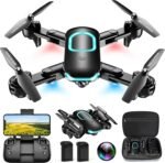 Drone with Camera, Foldable Drone for Beginners with 1080P Camera, Upgrade Altitude Hold, Circle/Rotating/Waypoint Fly, 3D Flip, One Key Start, 3 Speed Mode, 2 Batteries - Image 2