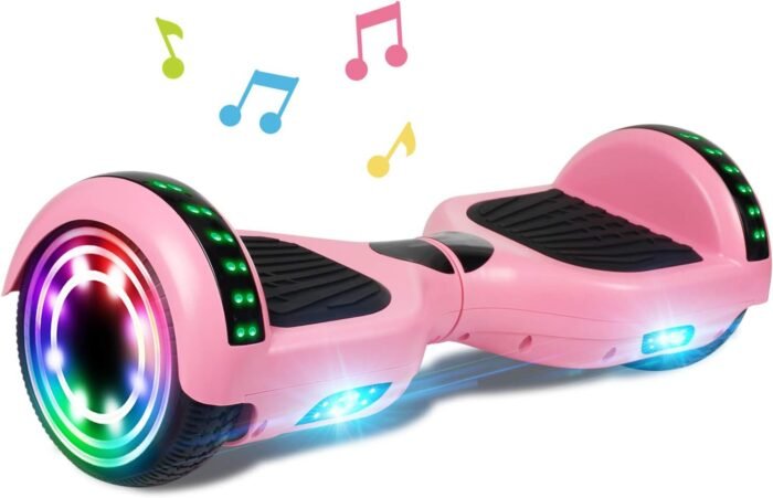 Electric Scooter for Kids, 6.5" Two-Wheel Self Balancing Electric Scooter Bluetooth (Pink) - Image 2