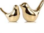 FANTESTICRYAN Small Birds Statues Gold Home Decor Modern Style Figurine Decorative Ornaments for Living Room, Bedroom, Office Desktop, Cabinets - Image 2